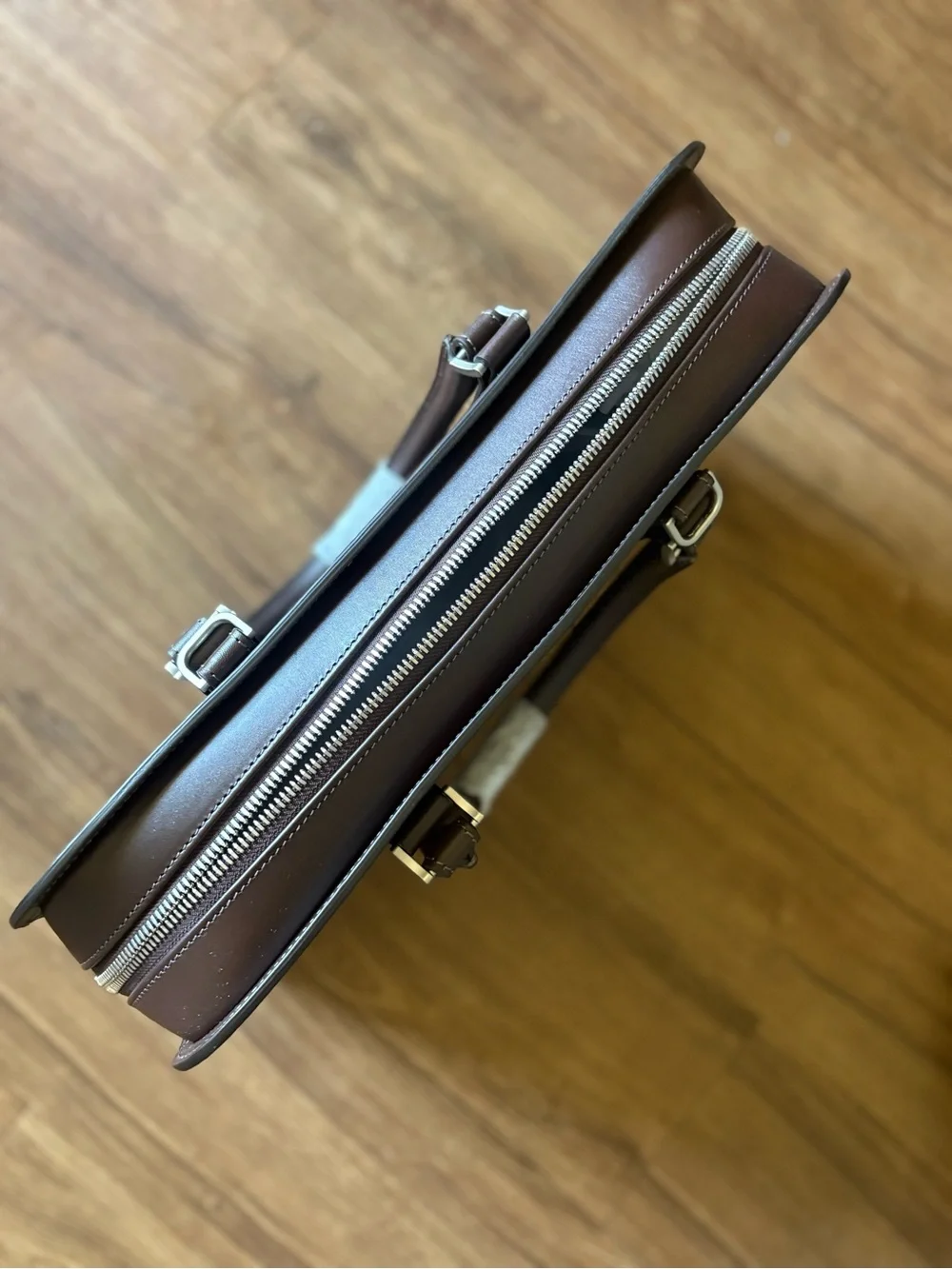 Authentic NEW open box- Carl Friedrik Palissy Briefcase- Chocolate